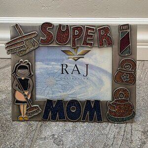 Vintage super mom I Love My Mommy Picture Frame Home Decor Colorful Gift 3x6